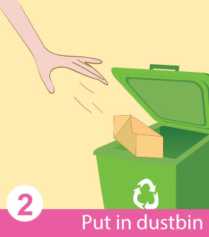 Disposing a sanitary pad